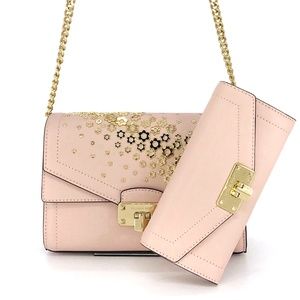 2PCS Michael Kors Kinsley Shoulder Flap Bag Wallet